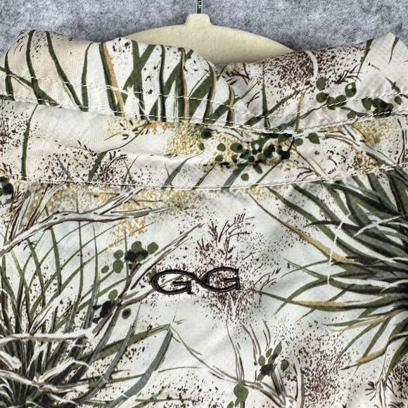 Game Guard Shirt Mens M Desert Camo Performance Vented Pockets Beach Boat STAIN* - Picture 8 of 12